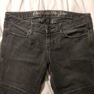 Converse Distressed Black Jeans